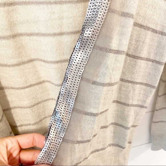 Ann Taylor Loft Stripped Wool Blend Sequin sweater - Picture 13 of 15